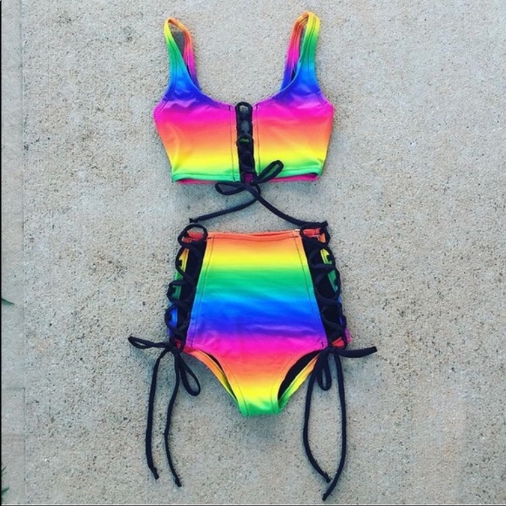 rainbow two piece🌈 SOLD